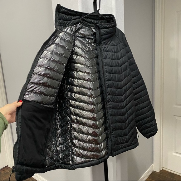 Men’s Columbia Omni-Heat Thermal Down Jacket Puffer Coat Size 3X Black NWOT Flaw - Picture 7 of 12